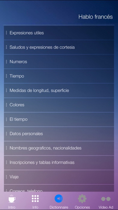 Screenshot #2 pour Aprender Francés Audio Curso y Vocabulario Rápido