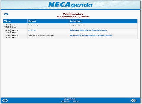 NECAgenda screenshot 2