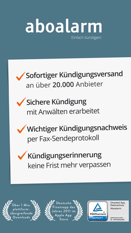 aboalarm - Verträge schnell und einfach kündigen!