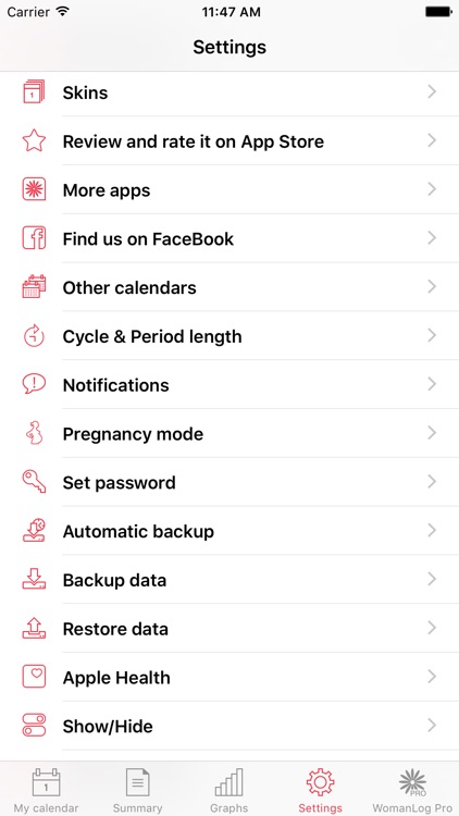 WomanLog Calendar screenshot-3