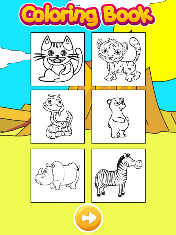 Cat Animal Coloring Drawing Book For Kids & Adults iPad screenshot