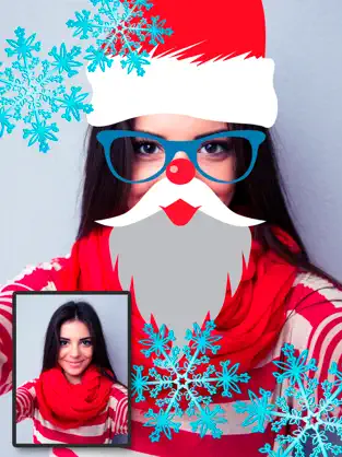 Bildschirmfoto 1 Navidad Snap filtros  – fotoeditor caras navideñas iphone