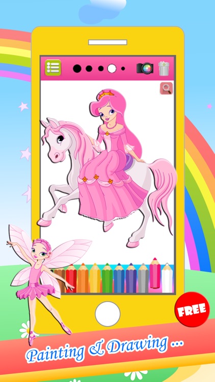 Pony And Princess Coloring Book Paint & Draw Games screenshot-4