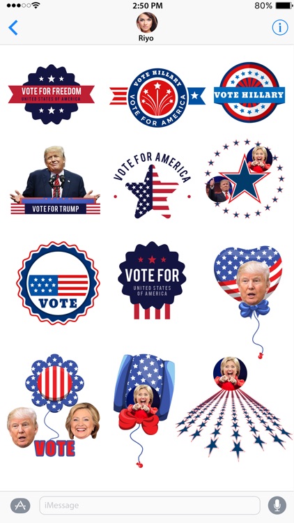 Electionmoji - USA Election 2016 stickers