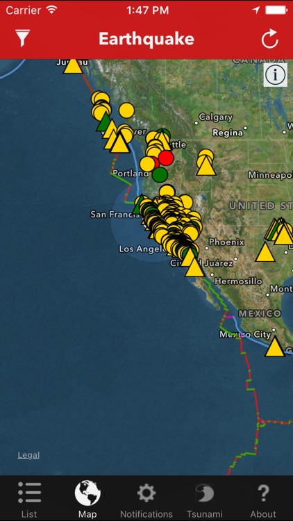 Earthquake - worldwide coverage of natural disasters