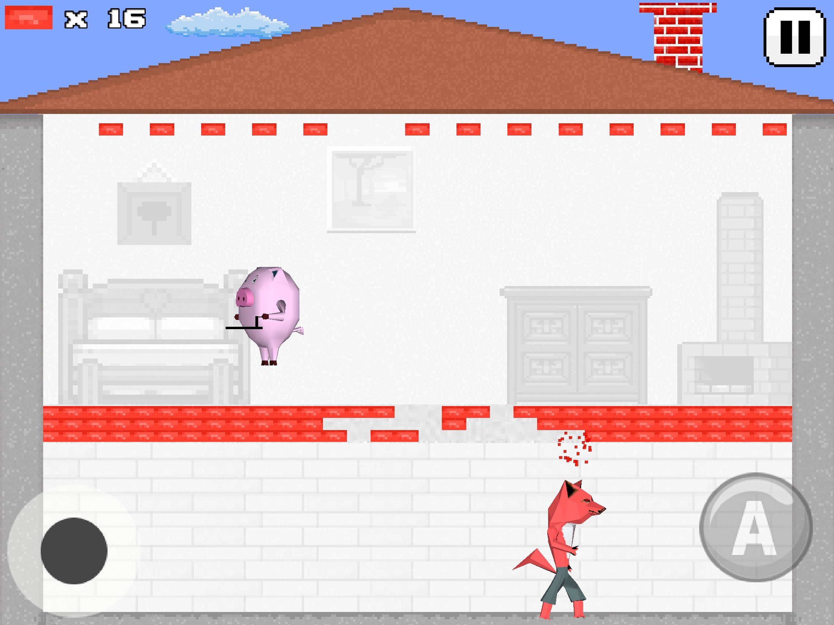 Pig Brick - the fox attack to the pig's house screenshot 9