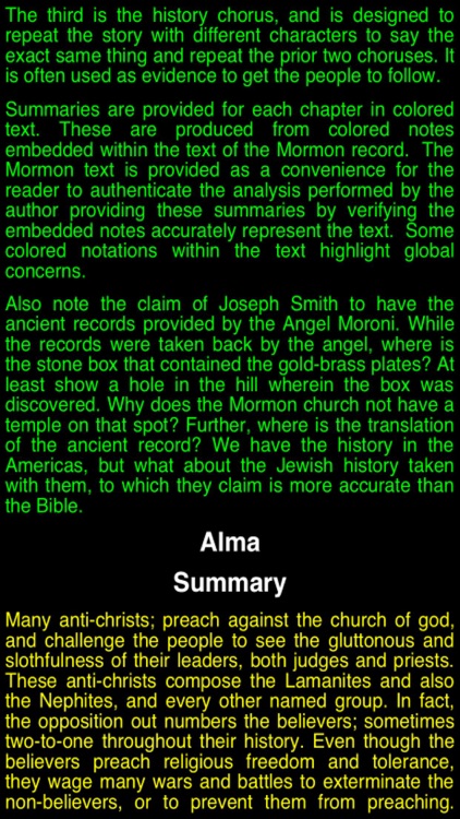 Summary Book of Mormon (part II)