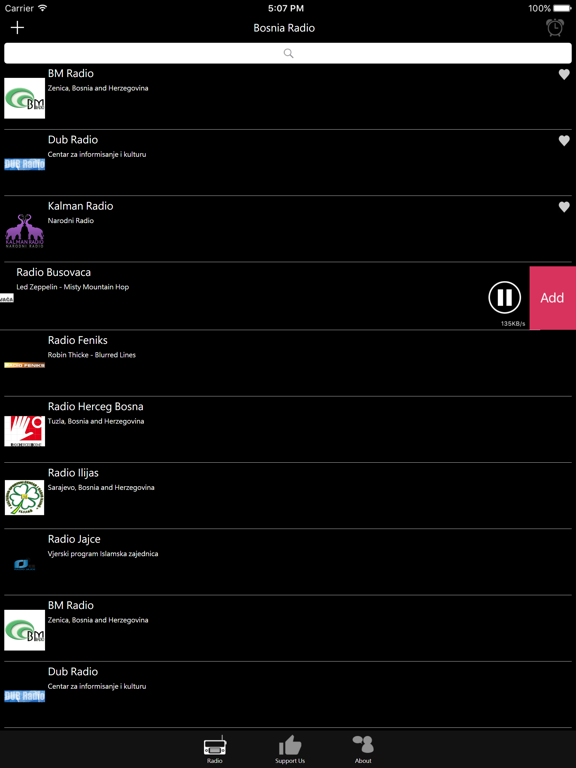 Bosnian Radio iPad screenshot 4 - Entertainment app