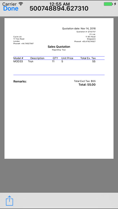 Screenshot #1 pour QuickQuotationFree