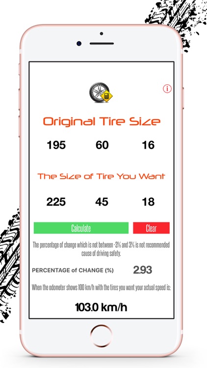 Tire / Rim Size Calculator +