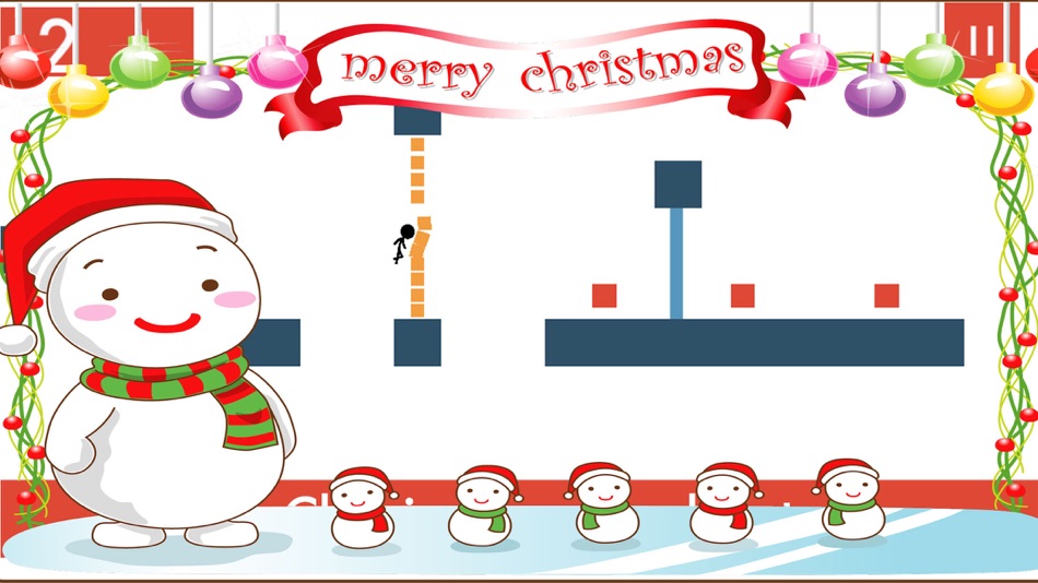 Christmas Stick Man Tap Line dodge Games for kids - 1.0 - (iOS)