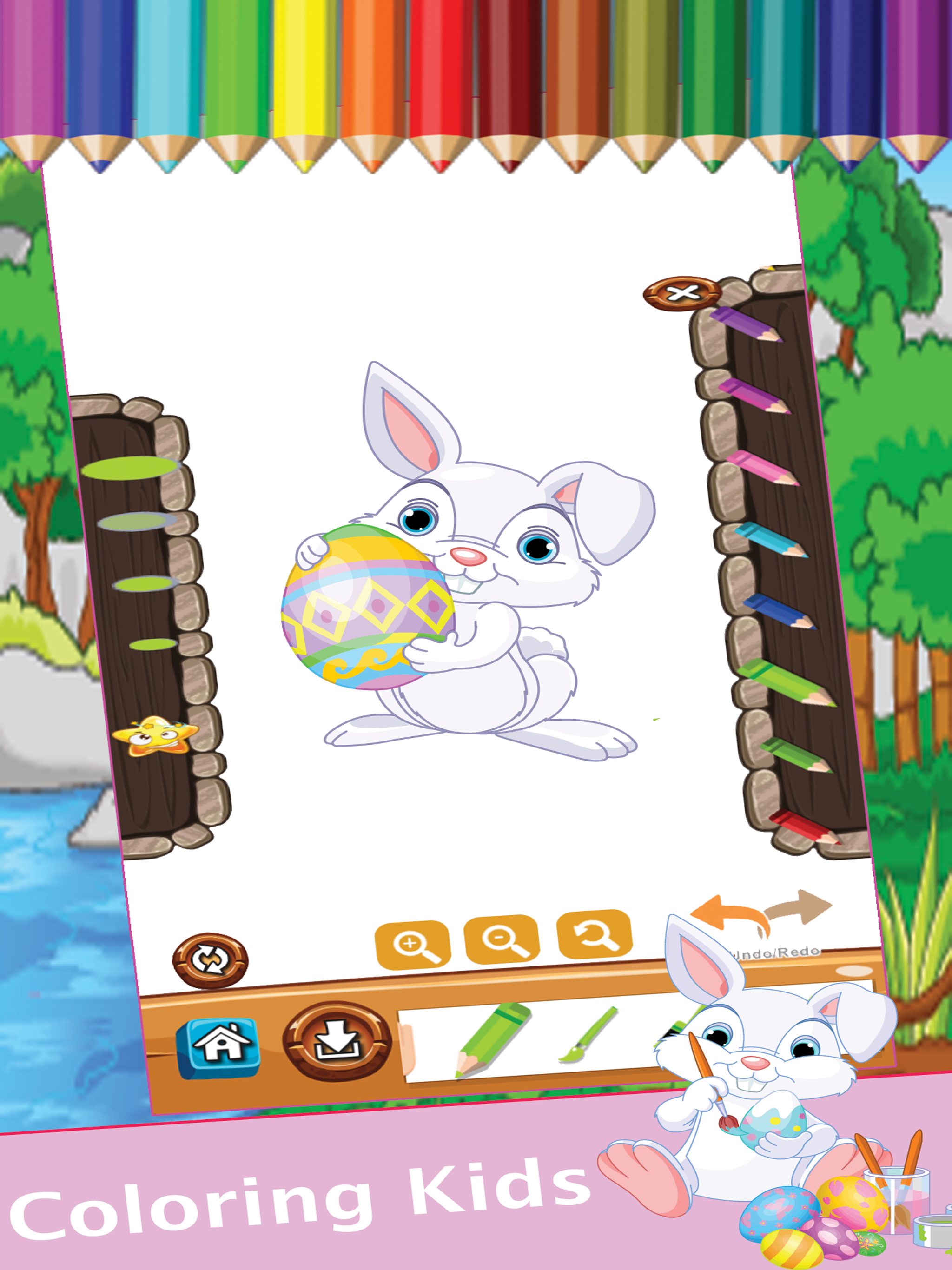 Easter Egg Coloring Book Bunny Painting for Kids