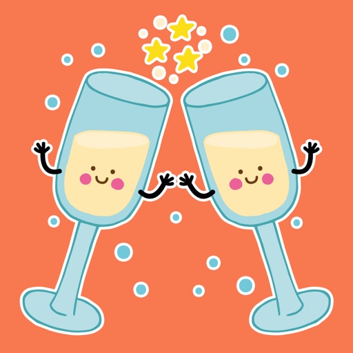 Champagne Happy New Years Celebrations Stickers icon