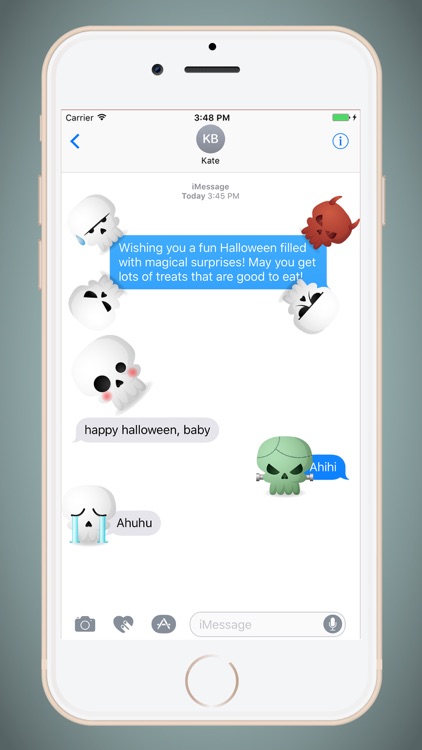 Cute Skull emojis for Halloween - Fx Sticker