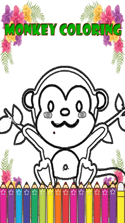 Monkey Coloring For Kids learning First Edition
