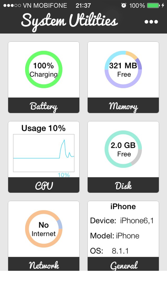 System Utilities - Check System Information,Memory - 2.1 - (iOS)