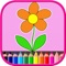 flower Coloring book, free coloring games for boys and girls, children and young adults who love to draw and paint