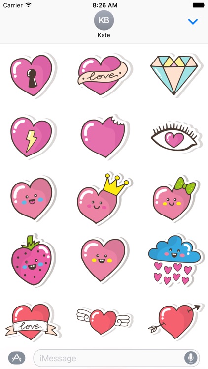 Heart Stickers - Decorate Text & iMessage