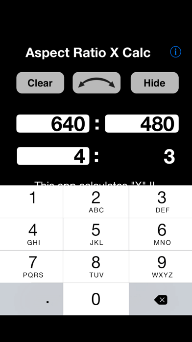 Aspect Ratio X Calc のスクリーンショット