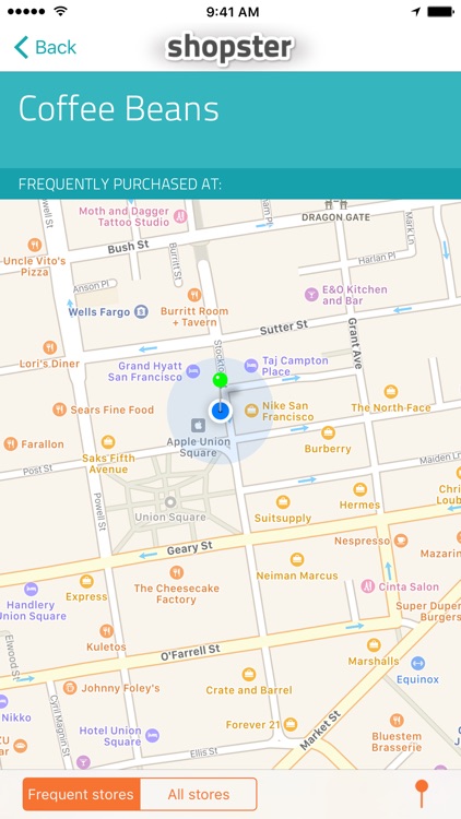 Shopster - The geo-learning groceries list