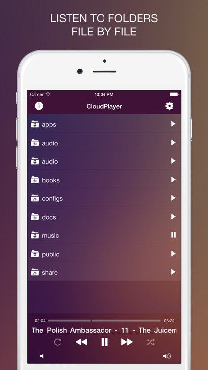 CloudPlayer Pro - audio player from clouds screenshot-3