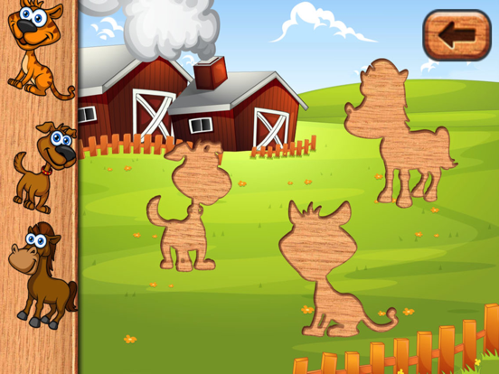 Leuke beestenpuzzels spellen voor peuter kinderen iPad app afbeelding 1