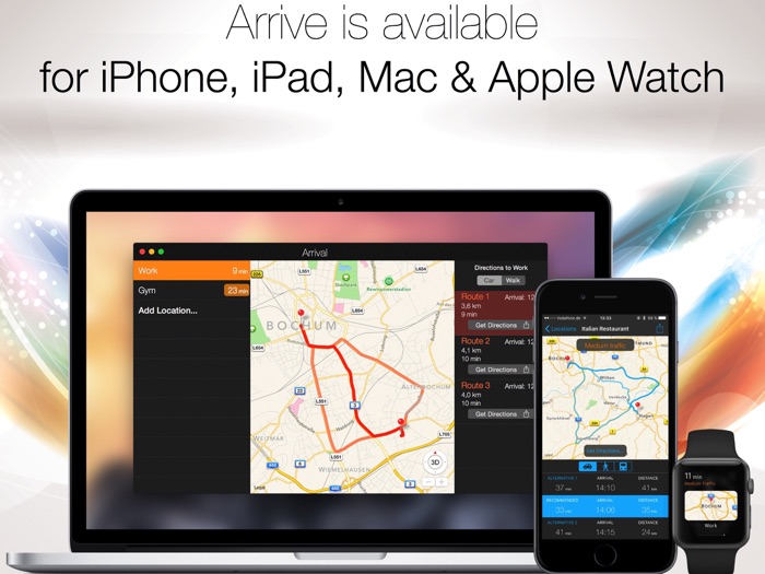 Arrive On Time - GPS assistant ETA travel time and directions to your favorite locations