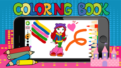 All girl princess games free crayon coloring games for toddlers app screenshot