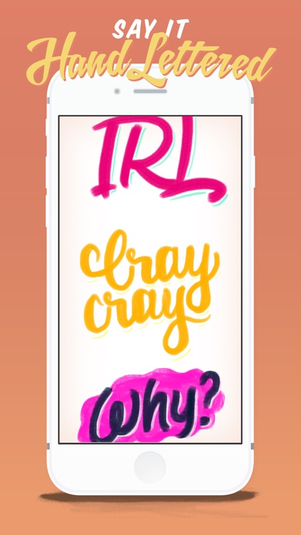 Say It Hand Lettered