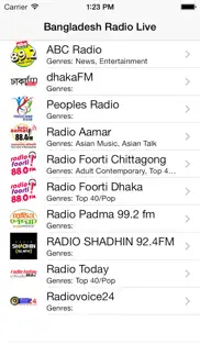 bangladesh radio live player (bengali / bangla stations) iphone screenshot 1
