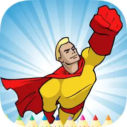 Superhero Coloring Book HD: Paint Heroes for Kids app icon