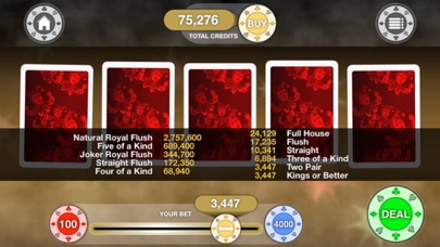 Super Dream Poker Screenshot