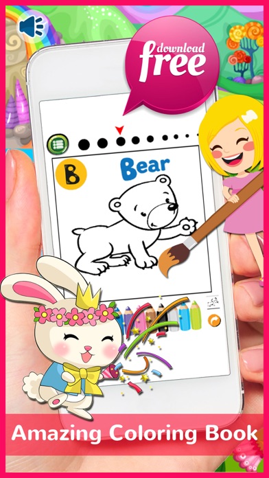 Screenshot #2 pour Animals ABC Coloring Book Free For Toddlers & Kids