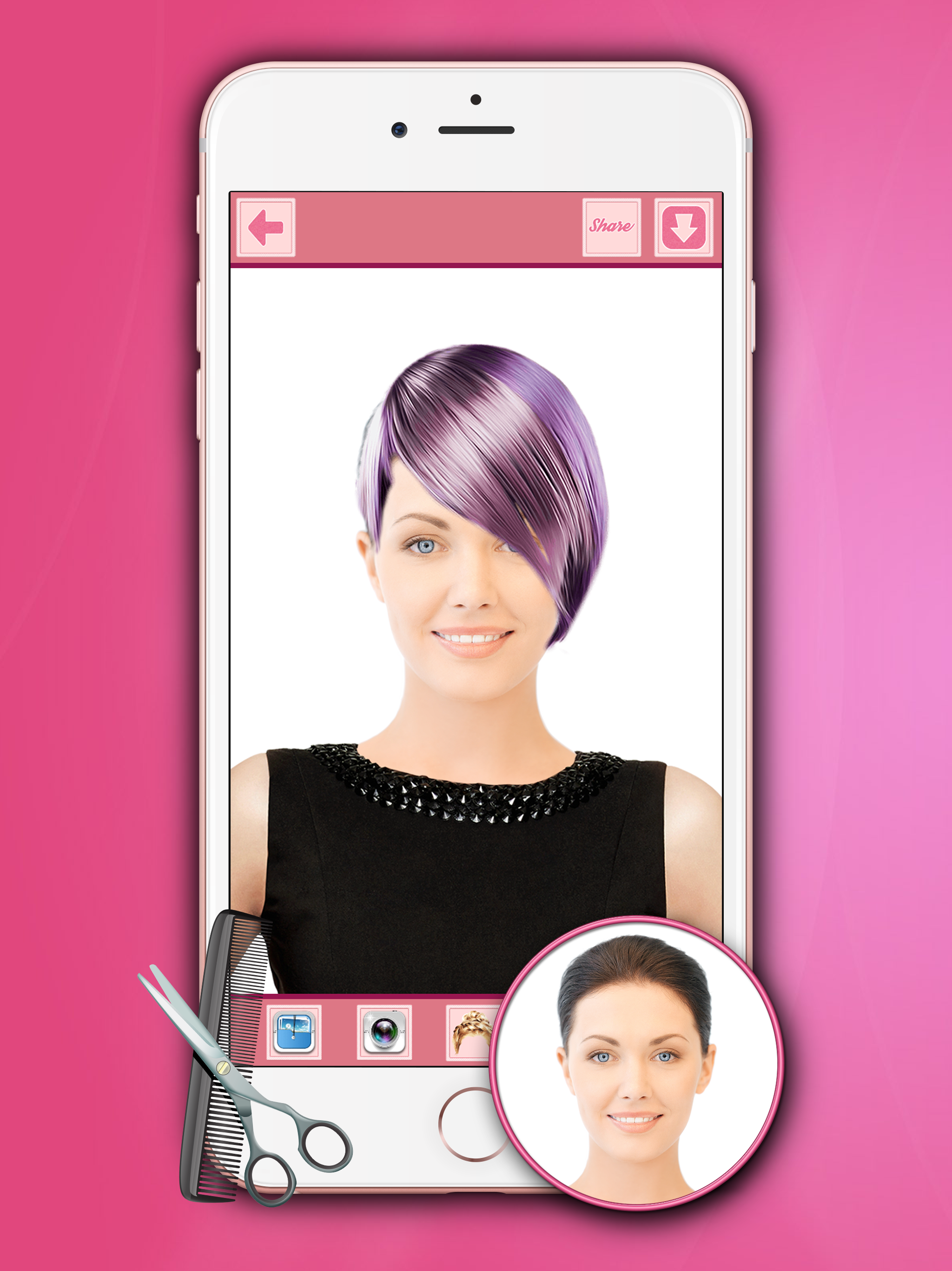 HairStyle Makeover For Girls - Hair Salon Editor screenshot 10