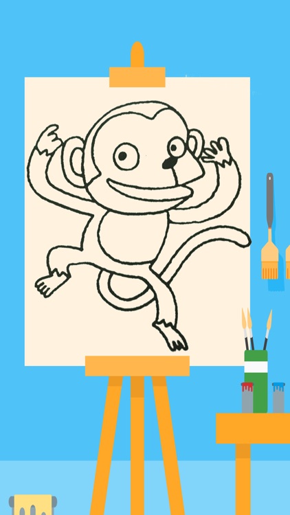 Monkey Coloring Game for Kids Second Edition