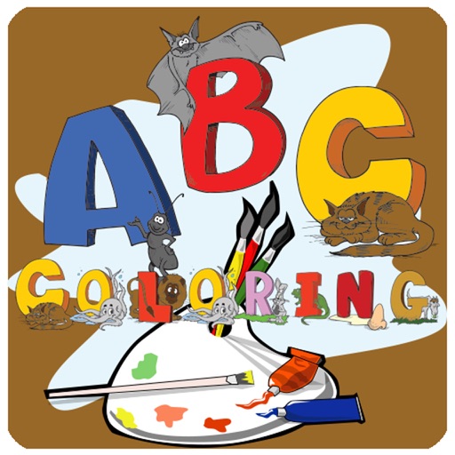 abc alphabet animal coloring books for kids free iOS App