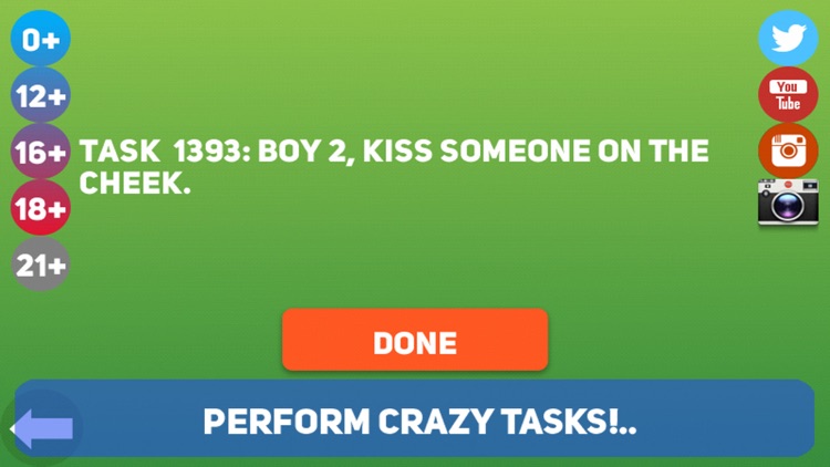 Truth or Dare -game for children 0+ and adults 21+