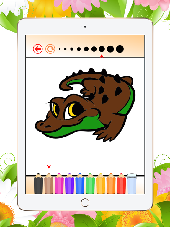 Reptile Coloring Book Paint iguana,turtle and more iPad screenshot