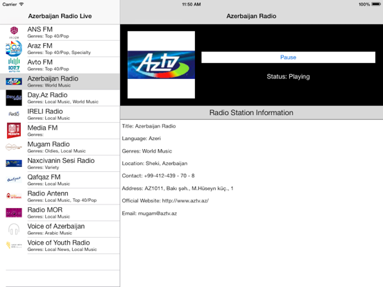 Screenshot #4 pour Azerbaijan Radio Live Player (Azərbaycan radio)