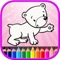 Coloring cartoon animals for kids and adults