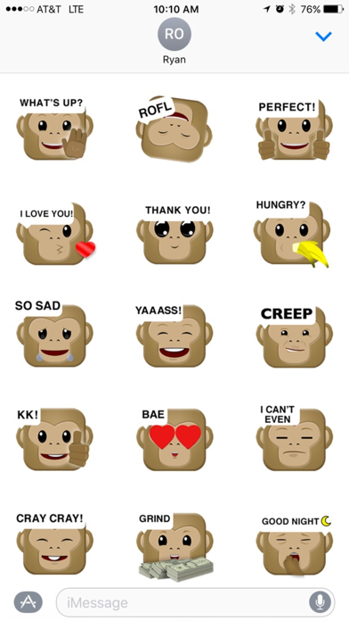 Screenshot #3 pour Monkey Emojis