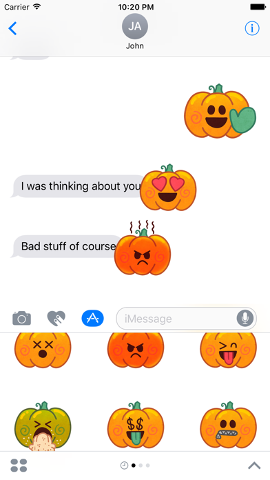 Jack-o-Moji Stickers by Mojimade iPhone screenshot 5 - Stickers app
