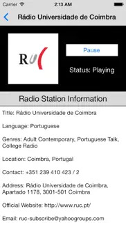 portugal radio live player (portuguese / português / língua portuguesa) iphone screenshot 4