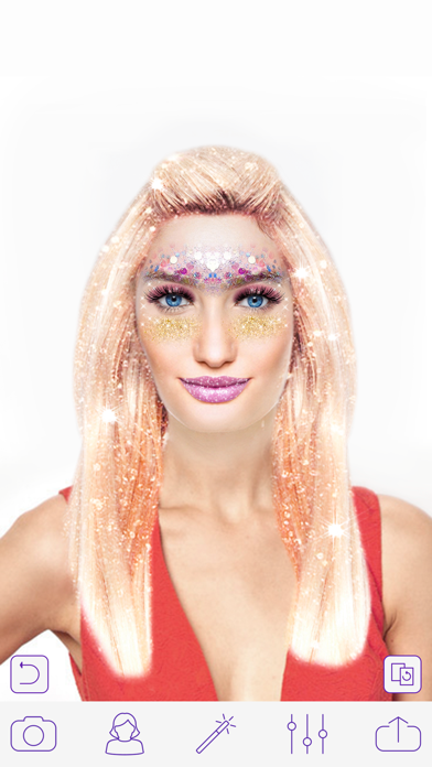 Screenshot #2 pour Glitter Makeup Camera - Glamour Makeup Effect