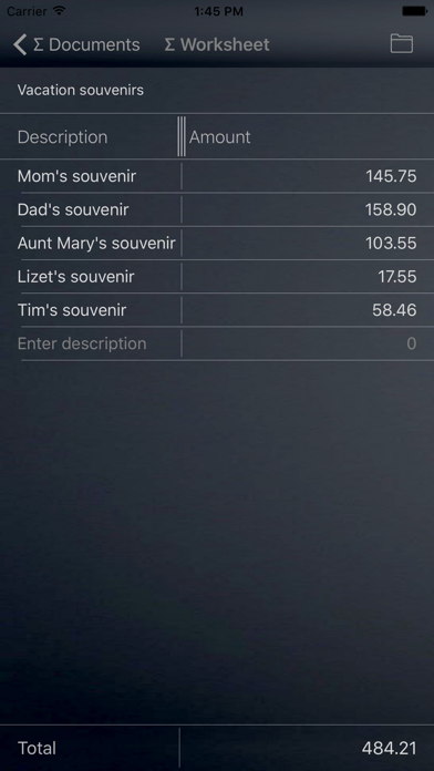 Screenshot #2 pour Sum Calculator & Spreadsheet