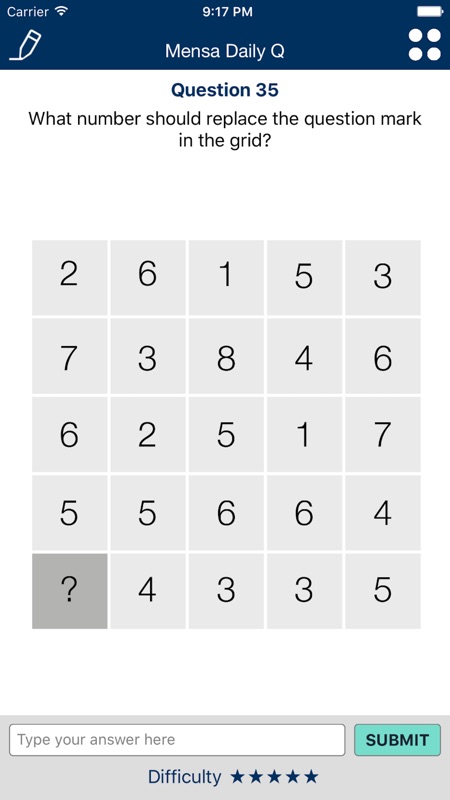 Mensa Daily Q screenshot 2