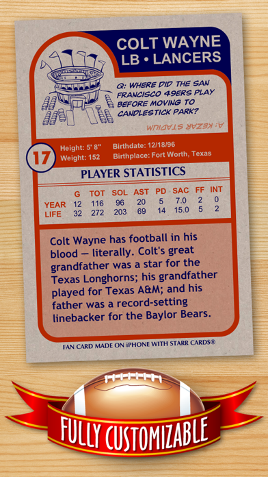 Football Card Maker - Make Your Own Starr Cardsのおすすめ画像2