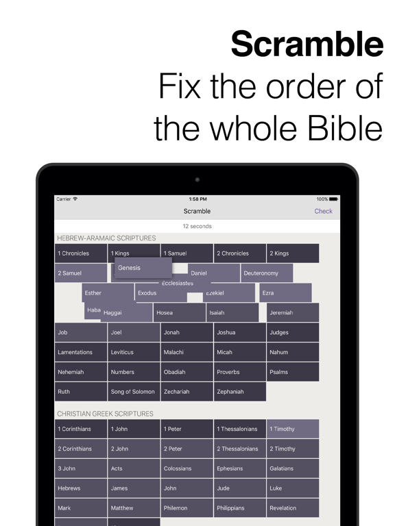Screenshot #5 pour Scripture Scramble | Learn the Bible Books