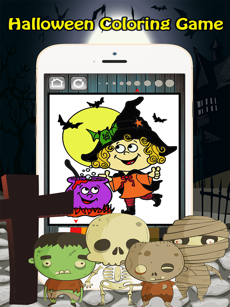 Halloween Coloring Book Pages Kids Trick or Treat screenshot 6