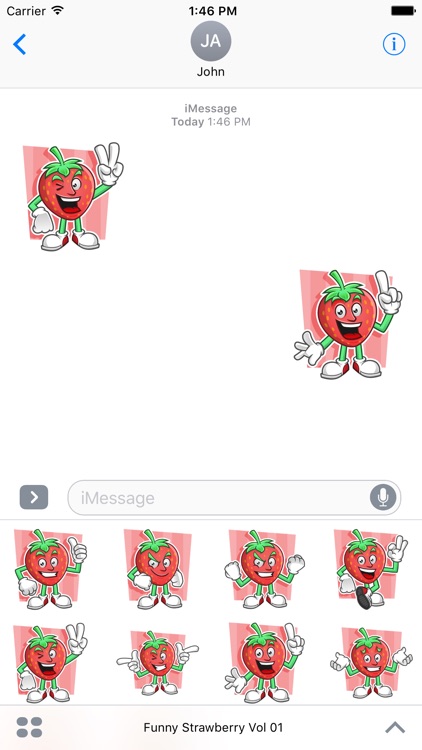 Funny Strawberry Stickers Vol 01